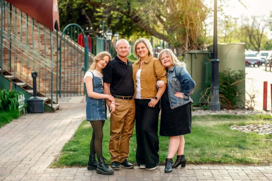 Byron Rodgers with his wife Annie and their two daughters