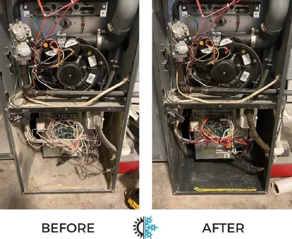Comparison of efficient and poorly maintained HVAC system performance