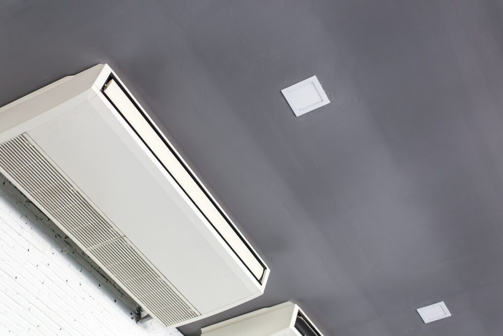 cool air conditioner system white wall room